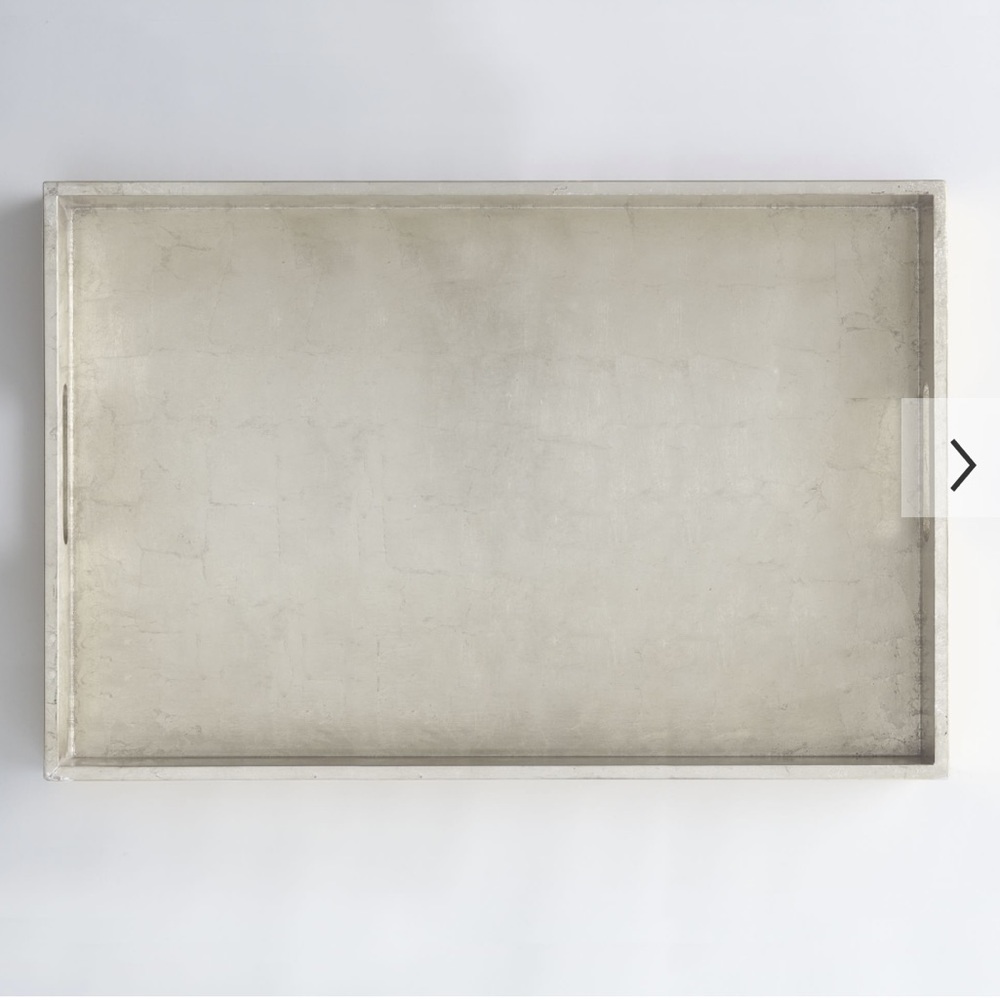 West Elm Large Silver Rectangle Tray